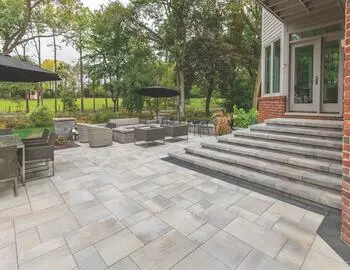 pavers and wall